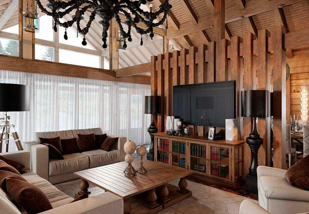 Дизайн интерьера в деревянном доме