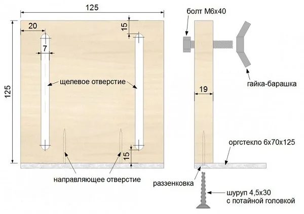 Разметка выборки пазов