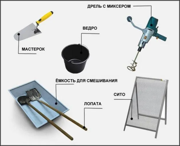 Инструменты для цементных растворов