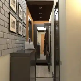 практичный дизайн обоев для узкого коридора