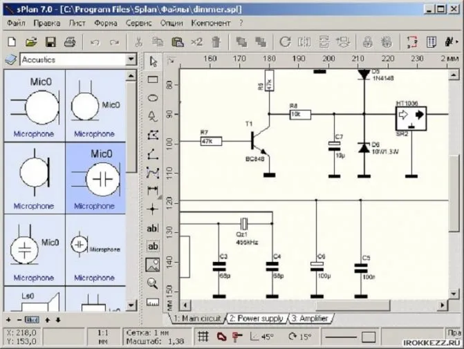 sPlan – удобный графический редактор для электрических схем