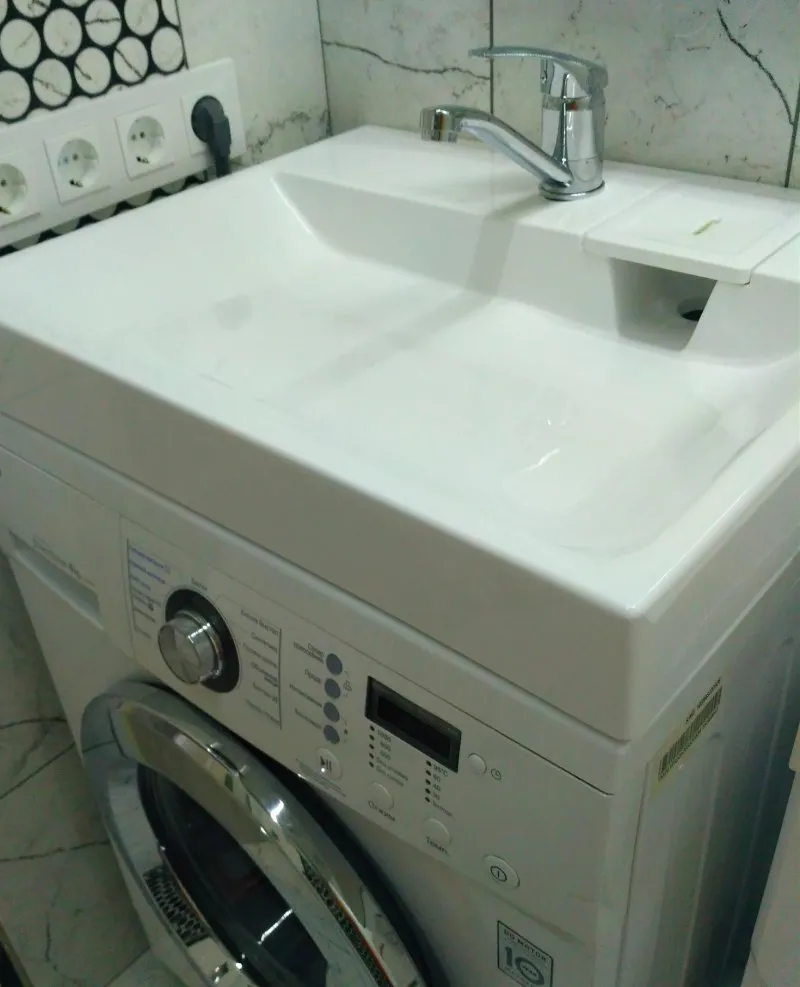 Раковина над стиральной машиной: фото, плюсы и минусы