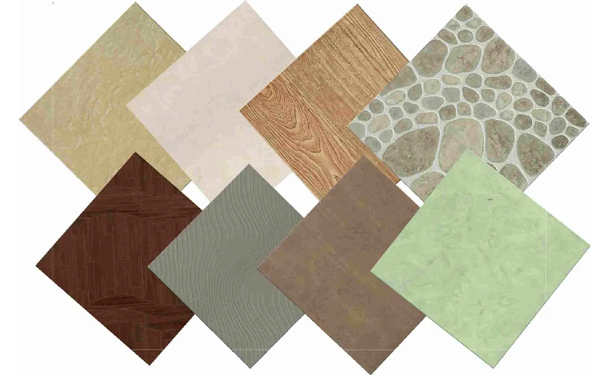 Напольная облицовка может имитировать поверхность различных натуральных материалов, даже древесины