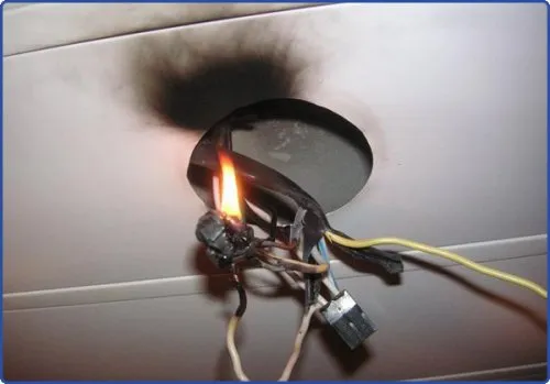 Пожар из-за плохого соединения проводников