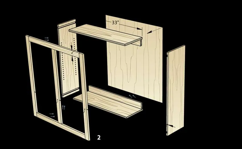 как сделать простой кухонный шкаф